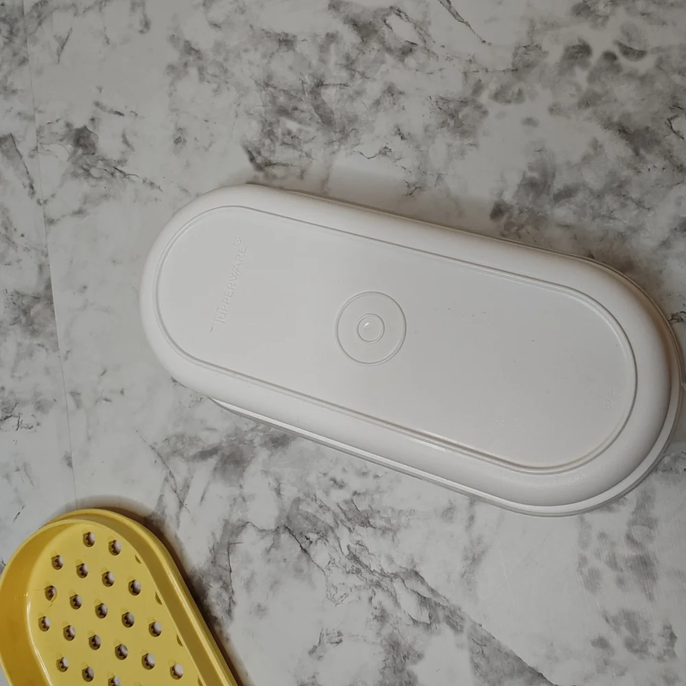 Vintage Tupperware Cheese Grater and Storage Container Yellow
